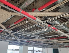 무역센터 40층 사무실 소방공사 진행중