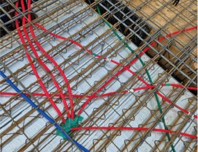 데크 슬라브 배관 및 박스 설치